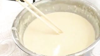 Asian teen eating poop with lunch