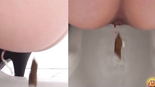 Hot girls pooping big turds