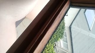 Failed attempt at pissing out window