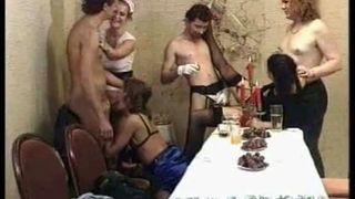 Orgy in hotel room with french couples