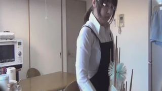 japanese maid taped while taking a shit