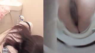 japanese western toilet pooping and pissing