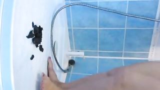 homemade amateur scat in the shower