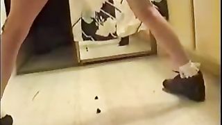 pissing and shitting in her panties