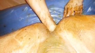 short anal fisting with poop