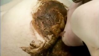 hardcore amateur scat licking ass with poop and more kinky scat