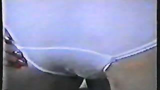 classic panty pooping in white stocking