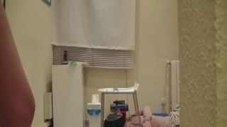 four asses taking a shit on a guys head