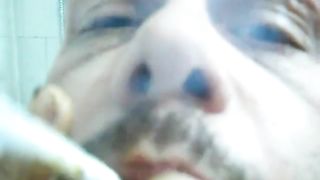 first time scat eating man eats his own fecies