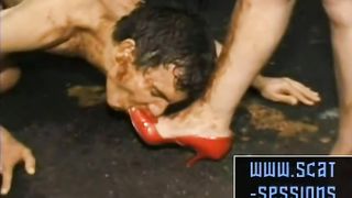 scat session slave gets to lick shit from the floor and more