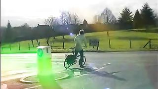 public pissing a bench next to the road