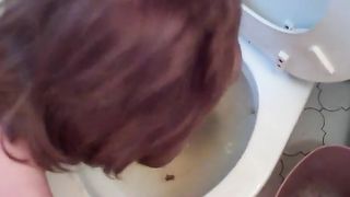 drinking from the toilet and shitting in the bathroom