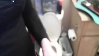 pretty redhead pooping and wiping her butt