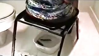 big black round butt taking a shit