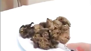 Examined her poop with long sticks