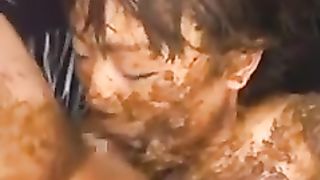 Japanese teen deepthroated hard with scat