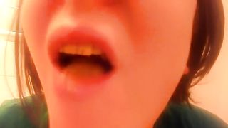 18 year old eating poop in close up