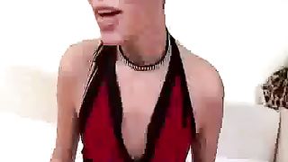 Sexy teen drinking her piss