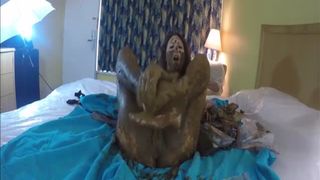 Beautiful girl is scat covered