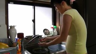 Virgin Asian pooping in pink panties