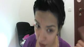 Hot milf shitting in scat bowl