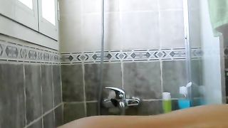 XXX College girl smearing shit on shaved pussy