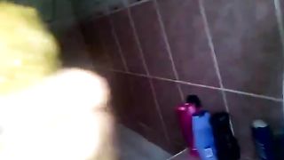 Dirty woman sucking a long turd