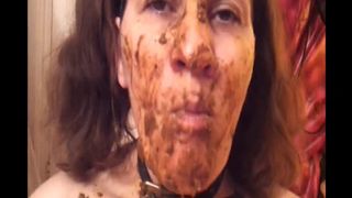 Trying not to puke while eating poop