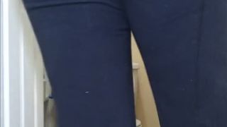 Naughty housewife wiping her dirty ass