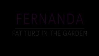 Dirty slut undressed to poop in a park