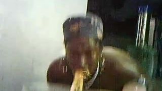 Black slut puking cause she ate bad food