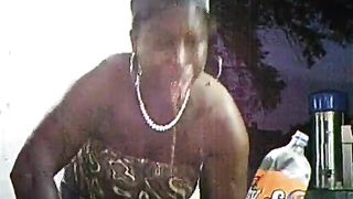 Black slut puking cause she ate bad food