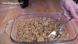 Eating corn flakes with puke