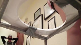 Smoking while pooping on her slaves face