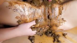 Russian girls masturbating with poop