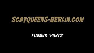 Three sexy girls shitting on a chubby slave