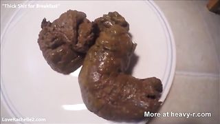 Thick poop for breakfast