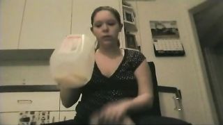 Girl Make Herself Puking