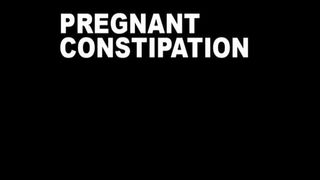 Pregnant girl pooping in close up