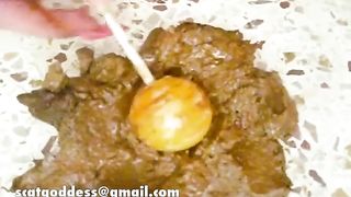 Same girl smearing poop on her ass compilation