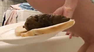 Eating a nasty scat sandwich
