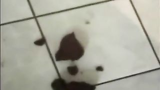 Sexy latina pooping in doggy style