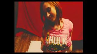 Pervert blonde smearing poop