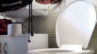 Constipated college girl