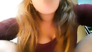 Beautiful teen drinking her own piss