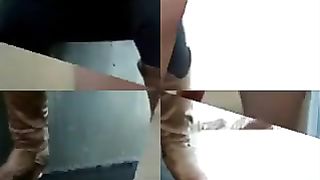 Naughty teen peeing in public