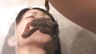 Bride eating poop before wedding