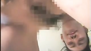 Japanese babe smearing shit on her ass