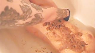 Covered his girlfriend with shit