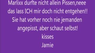 Blonde girls peeing on each other